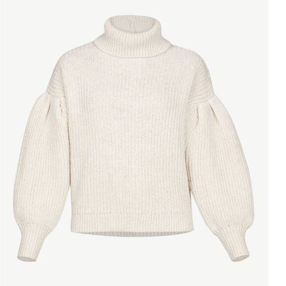 NWT cream cowl neck ribbed oversized Plus size sweater turtleneck XXXL 3X - Picture 1 of 3